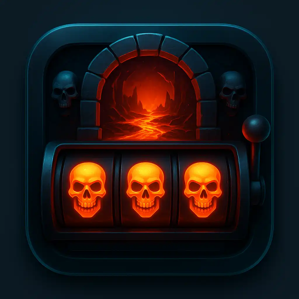 Gates of Hades slot icon with a fiery underworld gate