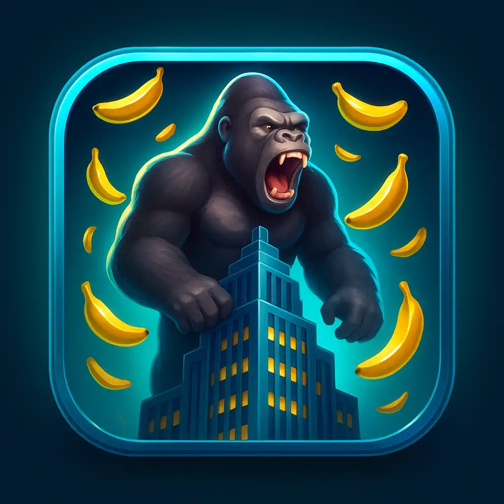 King Kong Cash slot icon with a giant gorilla and golden bananas