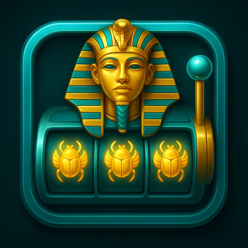 Legacy of Dead slot icon with an Egyptian tomb and golden scarab