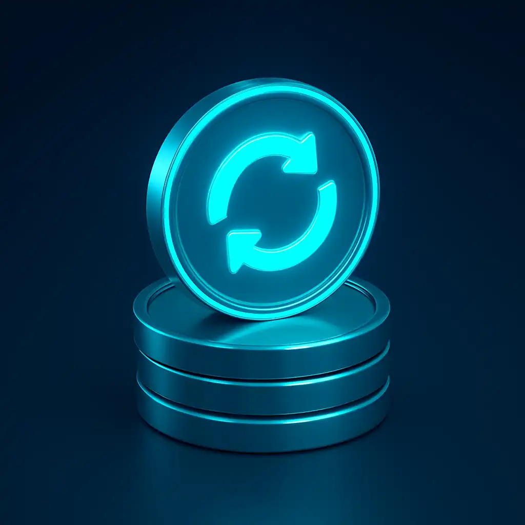 Glowing coin stack representing a weekly reload bonus